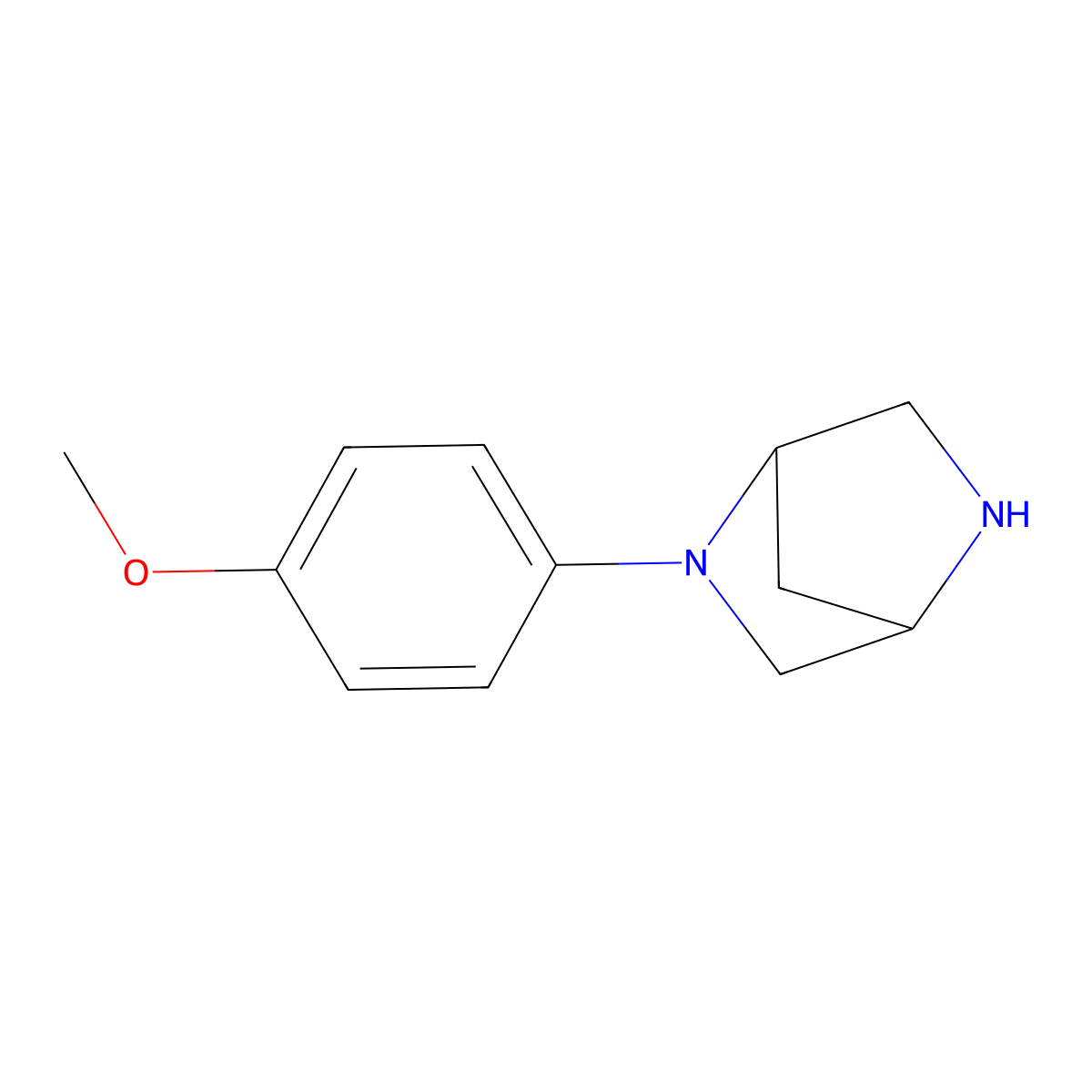 (1R,4R)-2-(4-methoxyphenyl)-2,5-diazabicyclo(2.2.1)heptane molecular structure, CAS 2616814-19-6