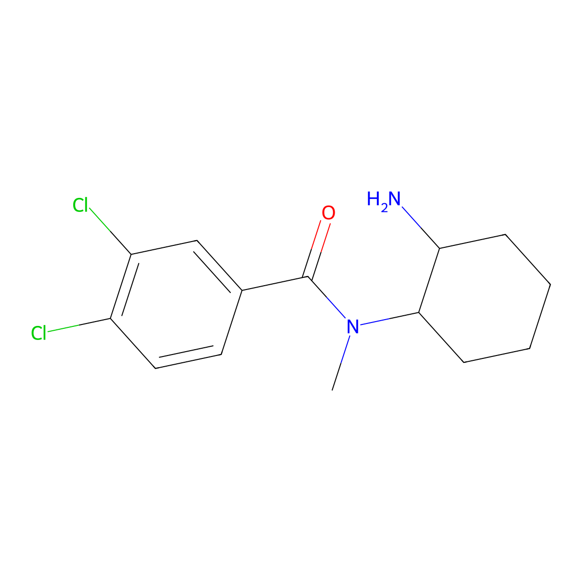 N-[(1R,2R)-2-Aminocyclohexyl]-3,4-dichloro-N-methylbenzamide molecular structure, CAS 2616858-81-0