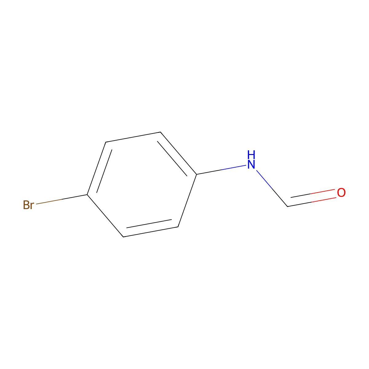 Formamide, N-(4-bromophenyl)- molecular structure, CAS 2617-78-9