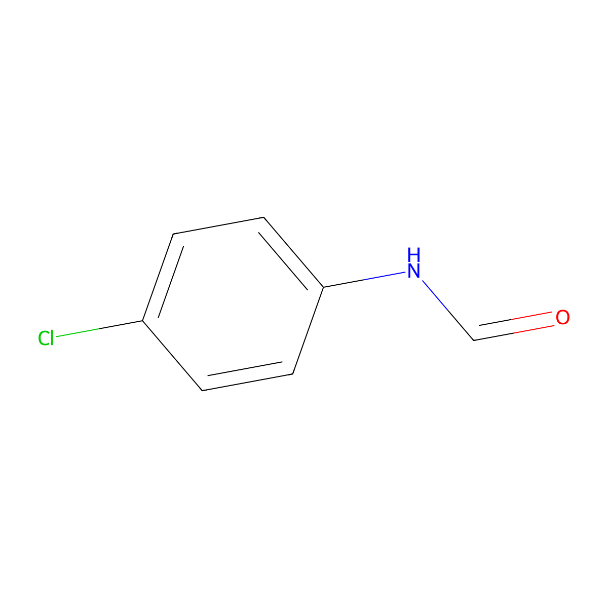 N-(4-chlorophenyl)formamide molecular structure, CAS 2617-79-0