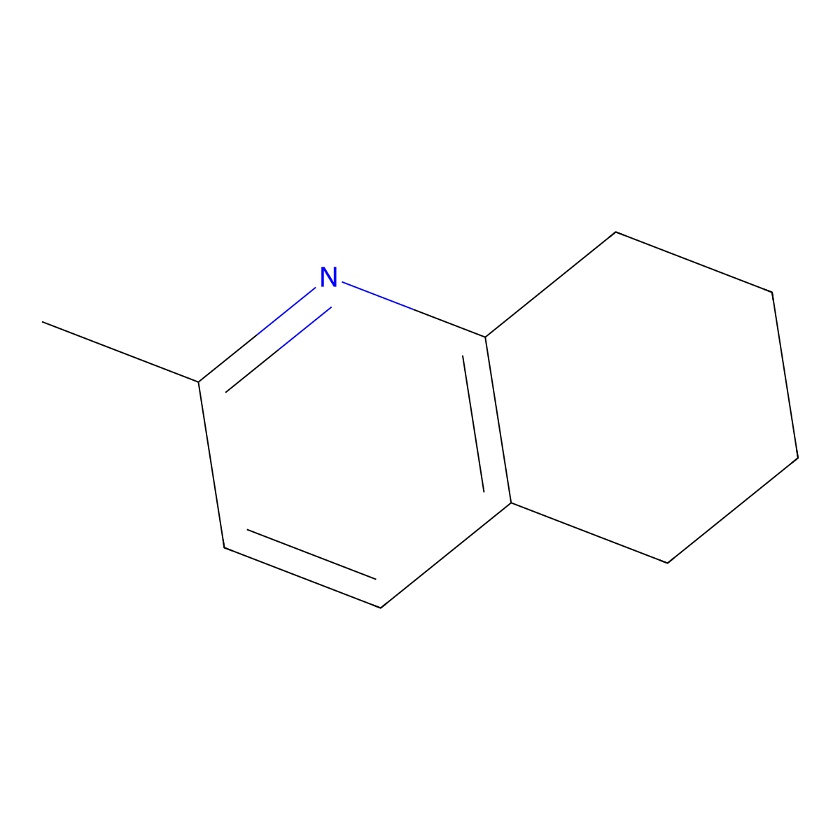 5,6,7,8-Tetrahydro-2-methylquinoline molecular structure, CAS 2617-98-3
