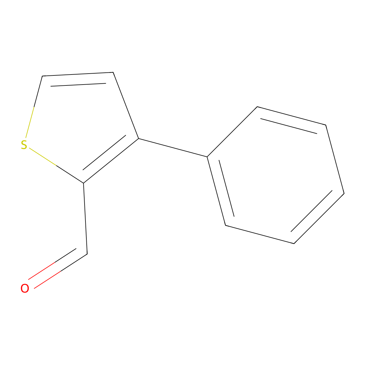 3-Phenyl-2-thiophenecarboxaldehyde molecular structure, CAS 26170-85-4