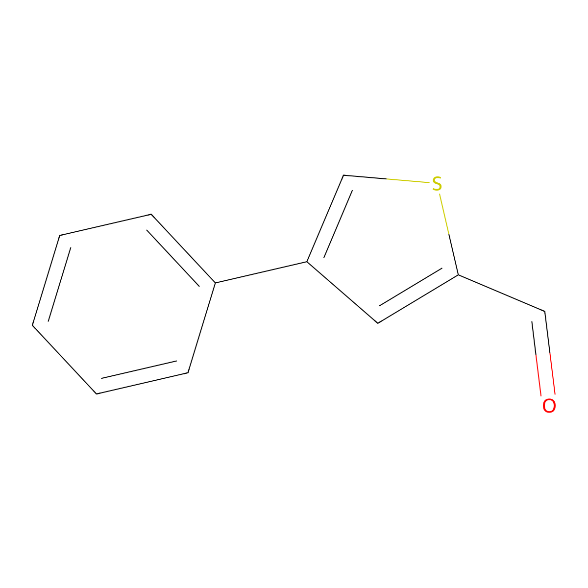 4-Phenylthiophene-2-carbaldehyde molecular structure, CAS 26170-87-6