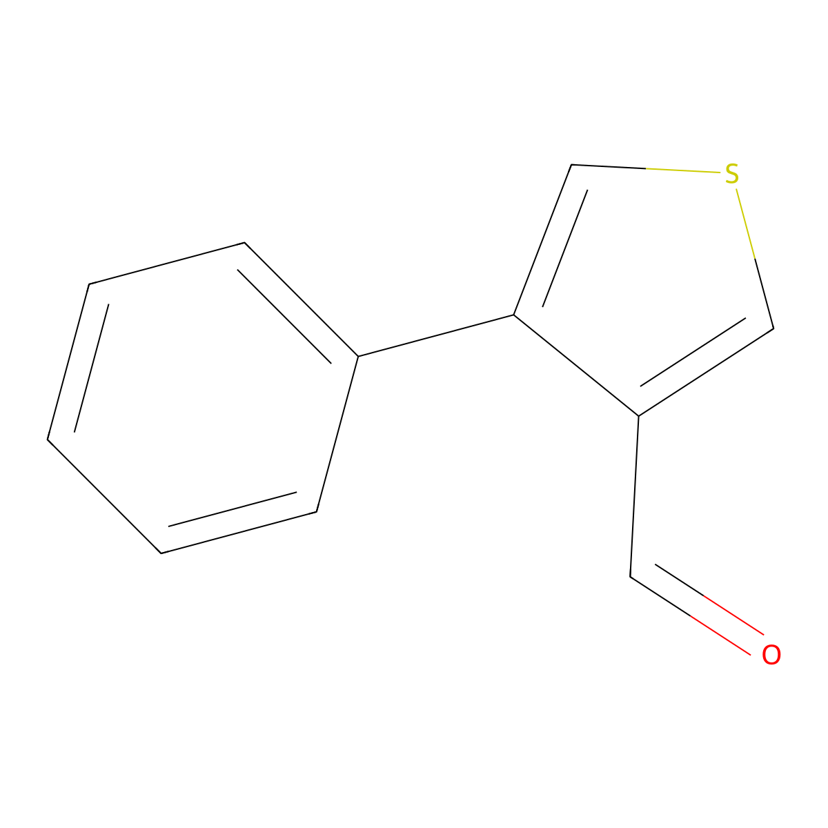 4-Phenylthiophene-3-carbaldehyde molecular structure, CAS 26170-91-2