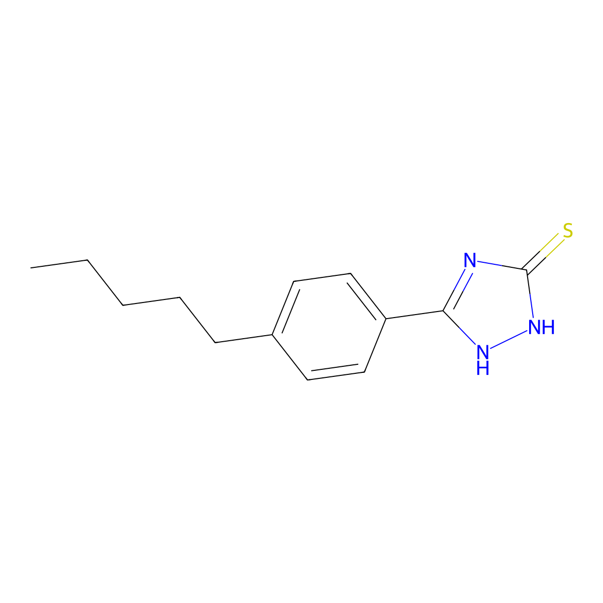 5-(4-pentylphenyl)-4H-1,2,4-triazole-3-thiol molecular structure, CAS 261704-48-7