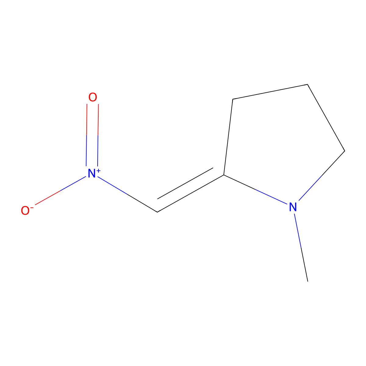 1-Methyl-2-(nitromethylene)pyrrolidine molecular structure, CAS 26171-05-1