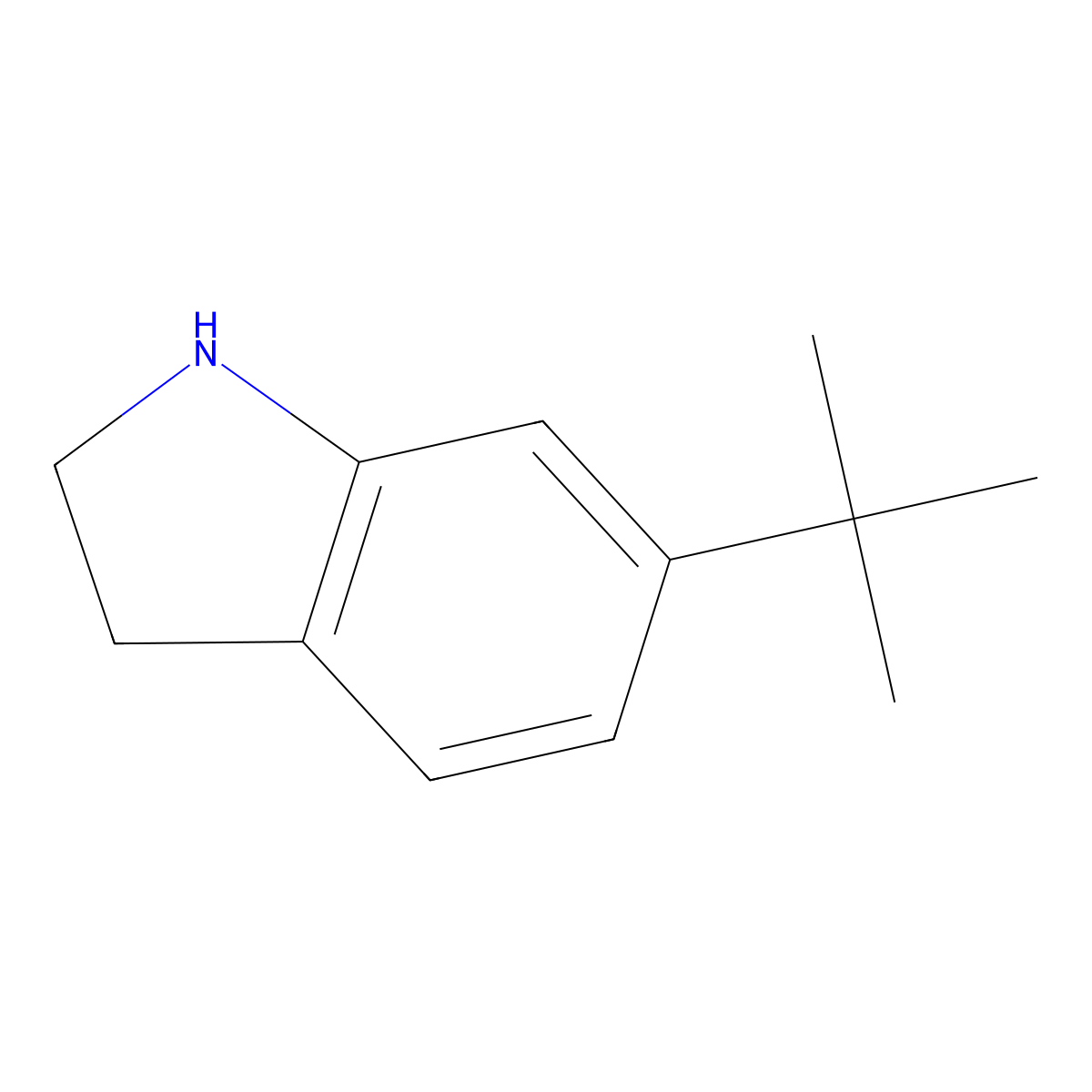 6-(tert-Butyl)indoline molecular structure, CAS 261711-90-4