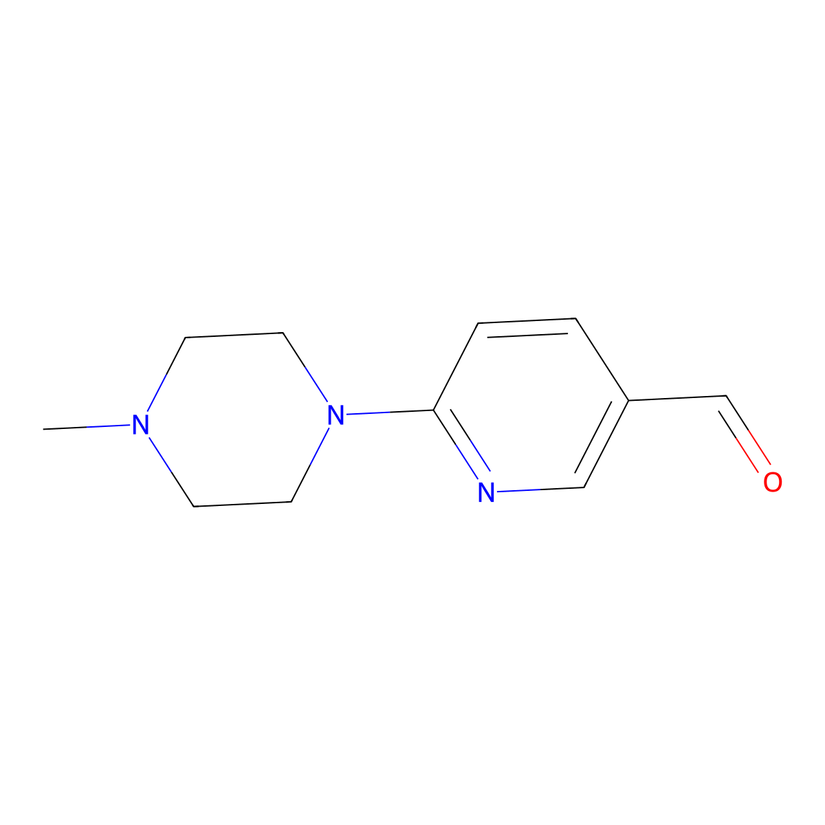 6-(4-Methylpiperazin-1-yl)nicotinaldehyde molecular structure, CAS 261715-38-2