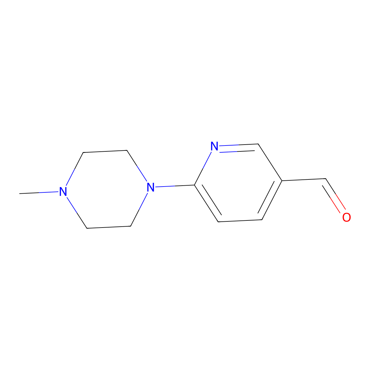 6-(4-Methylpiperazin-1-yl)nicotinaldehyde molecular structure, CAS 261715-38-2