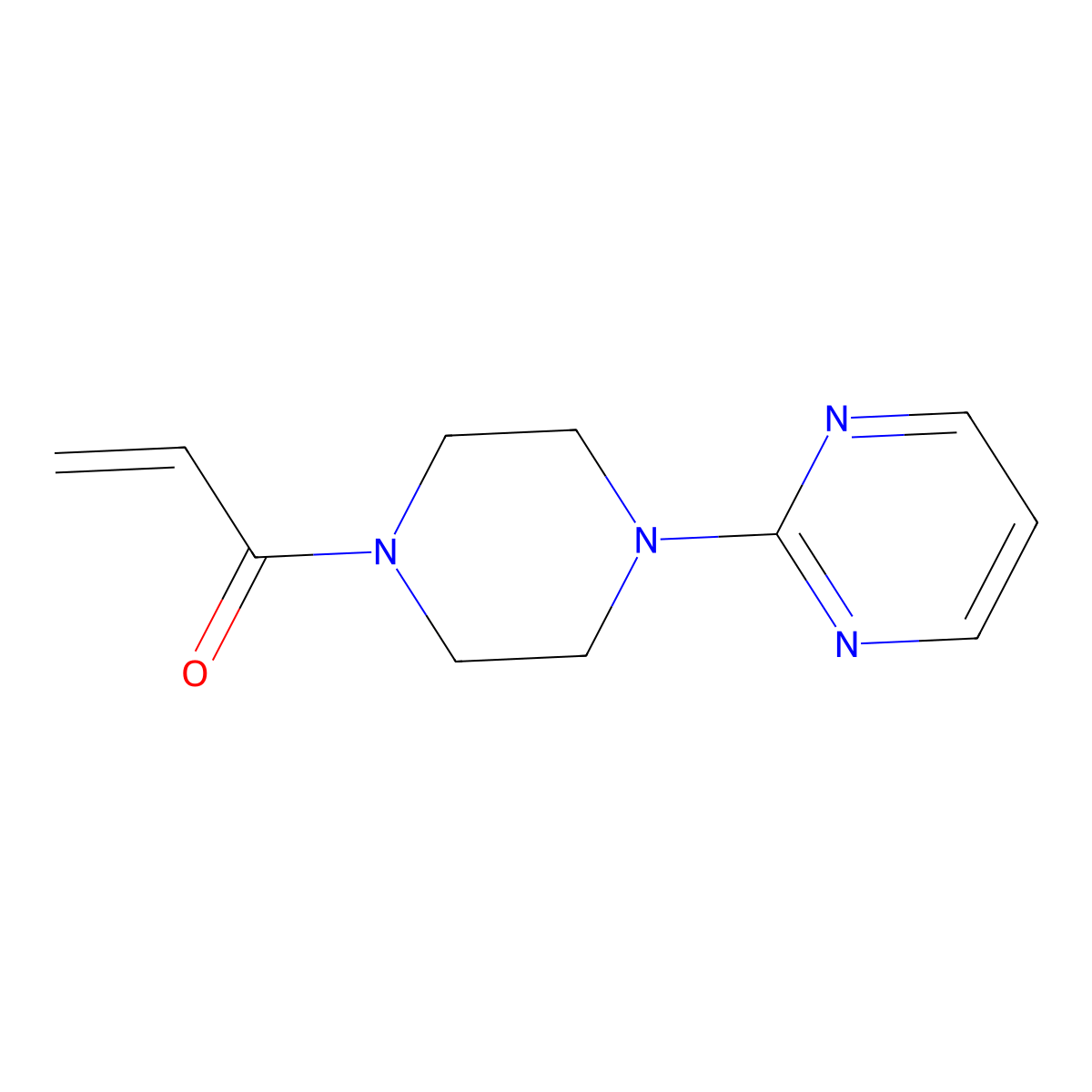 1-[4-(Pyrimidin-2-yl)piperazin-1-yl]prop-2-en-1-one molecular structure, CAS 261721-97-5