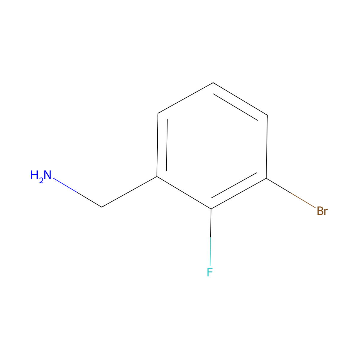 (3-Bromo-2-fluorophenyl)methanamine molecular structure, CAS 261723-28-8