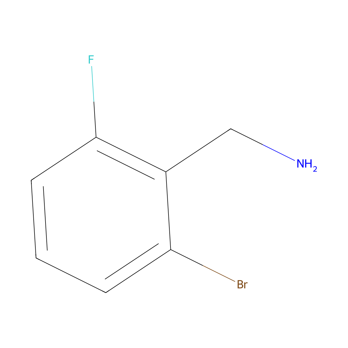 2-Bromo-6-fluorobenzylamine molecular structure, CAS 261723-29-9