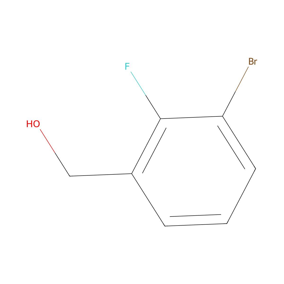 3-Bromo-2-fluorobenzyl Alcohol molecular structure, CAS 261723-32-4