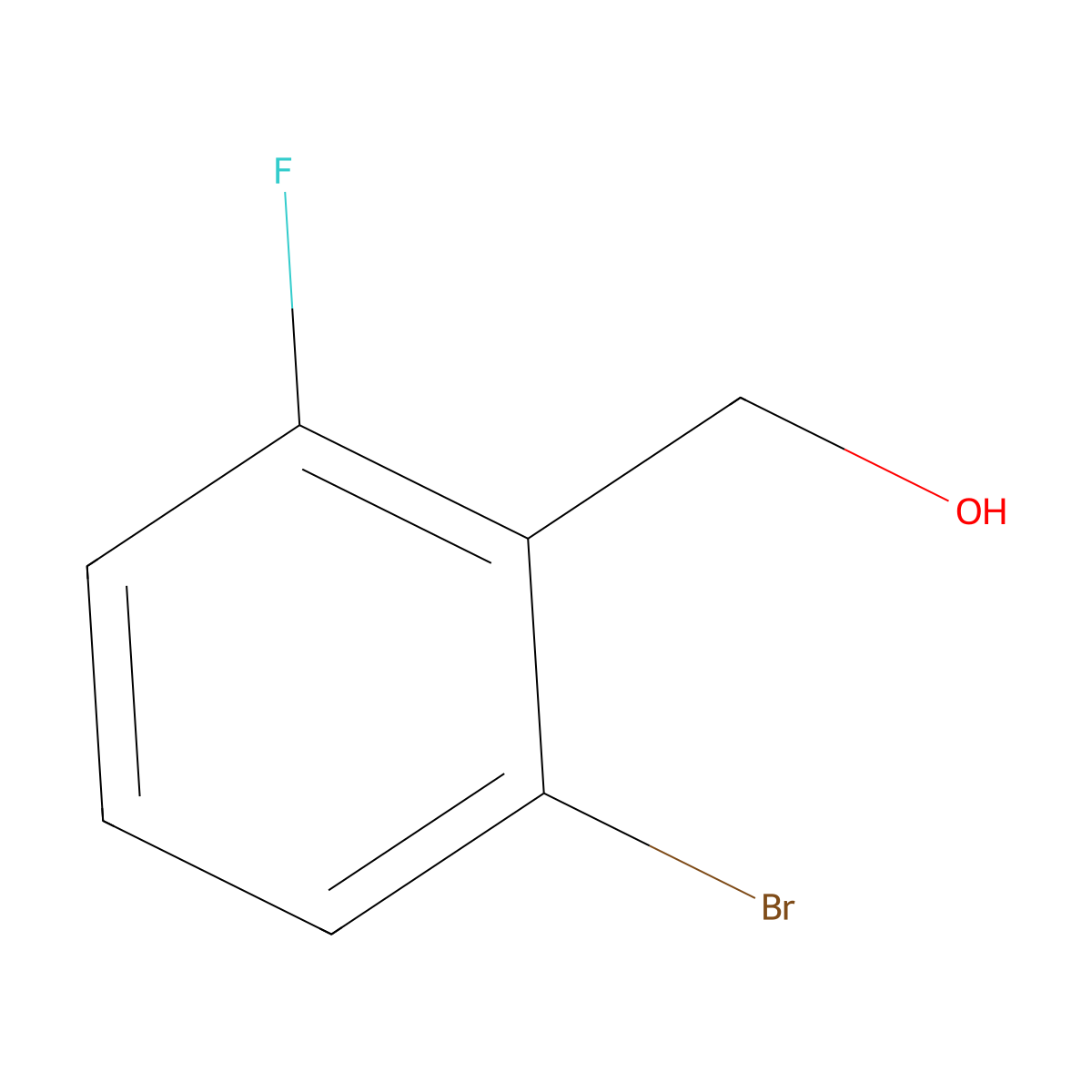 2-Bromo-6-fluorobenzyl alcohol molecular structure, CAS 261723-33-5