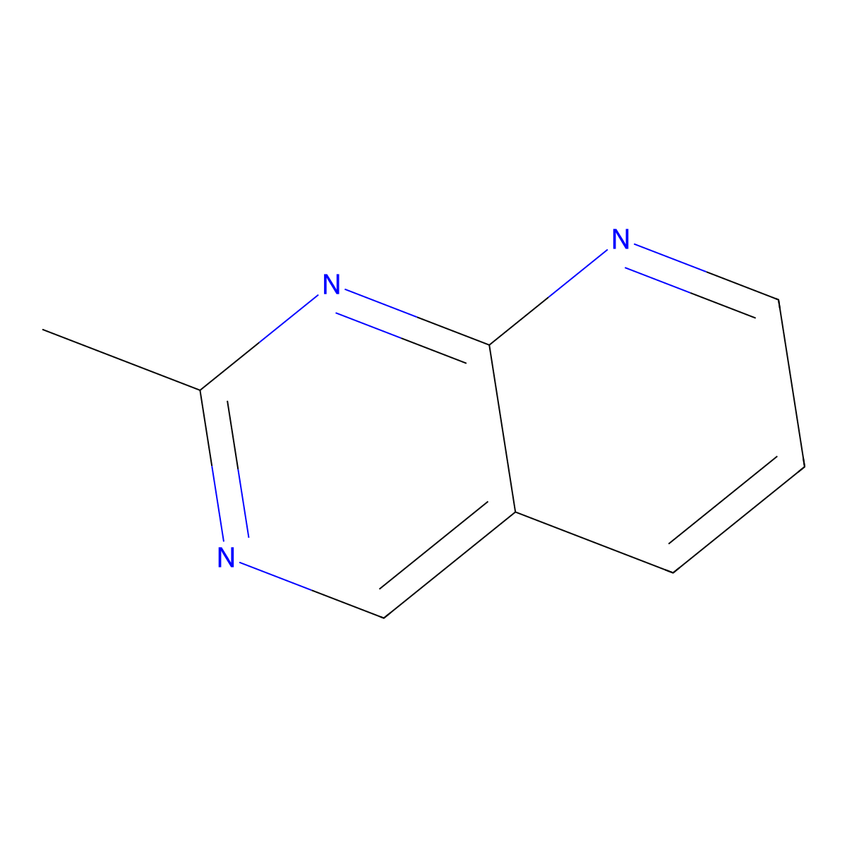 2-Methylpyrido[2,3-d]pyrimidine molecular structure, CAS 2617281-68-0