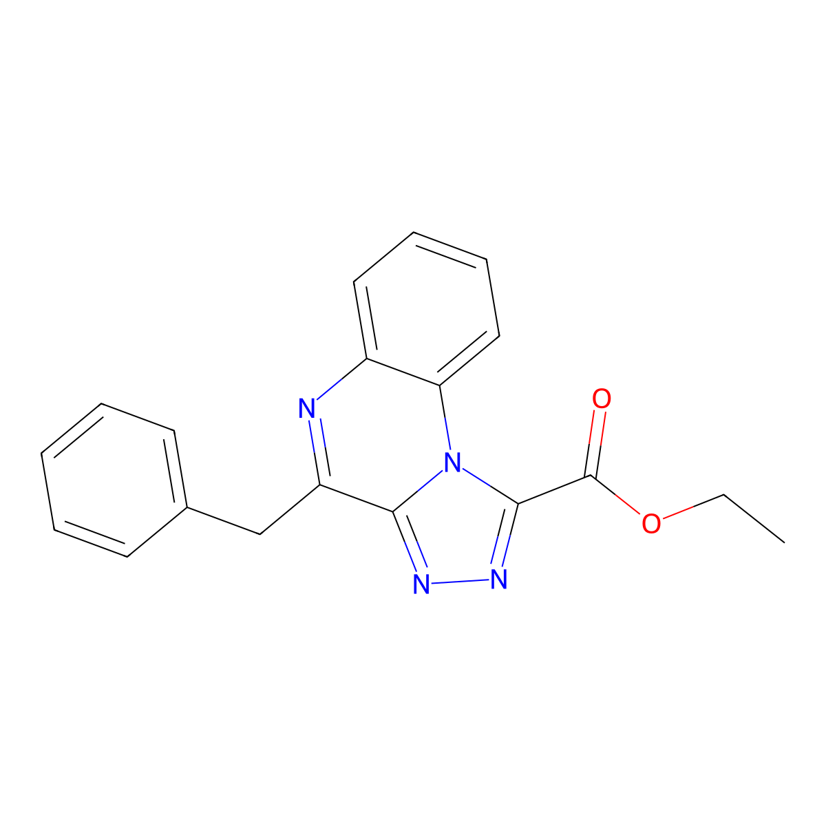 Ethyl 4-benzyl-[1,2,4]triazolo[4,3-a]quinoxaline-1-carboxylate molecular structure, CAS 261729-53-7