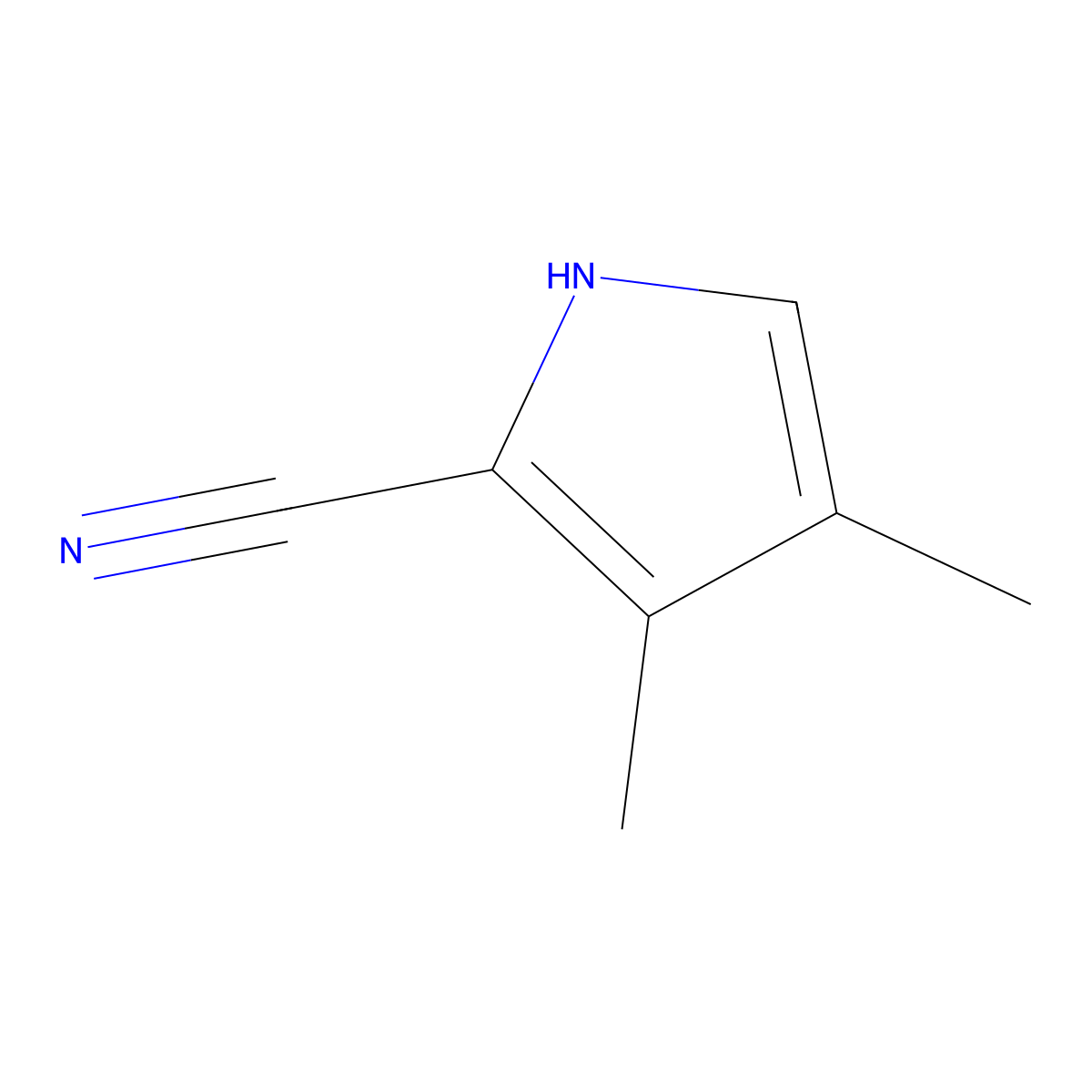 3,4-Dimethyl-1H-pyrrole-2-carbonitrile molecular structure, CAS 26173-93-3