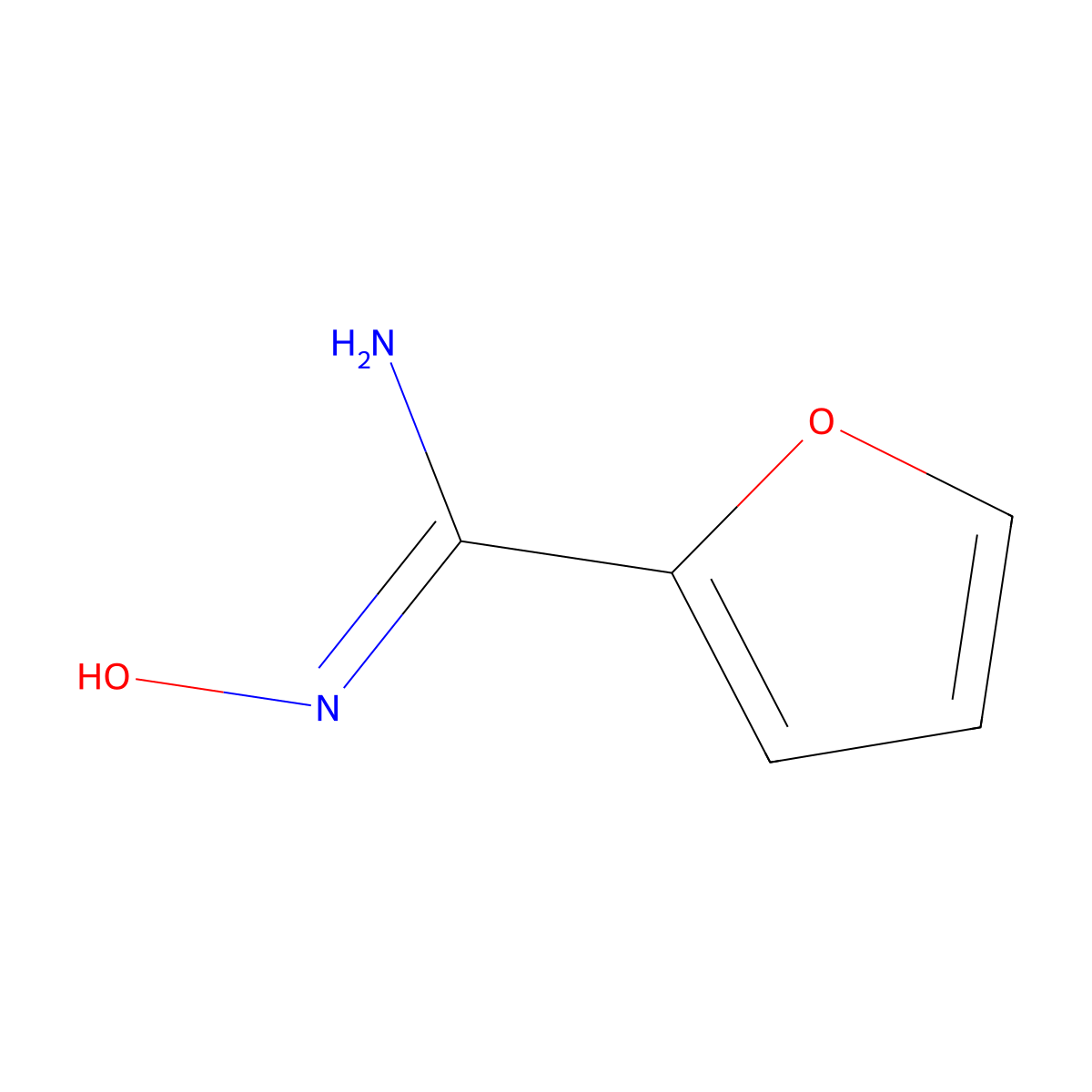 N-Hydroxyfuran-2-carboximidamide molecular structure, CAS 261734-99-0