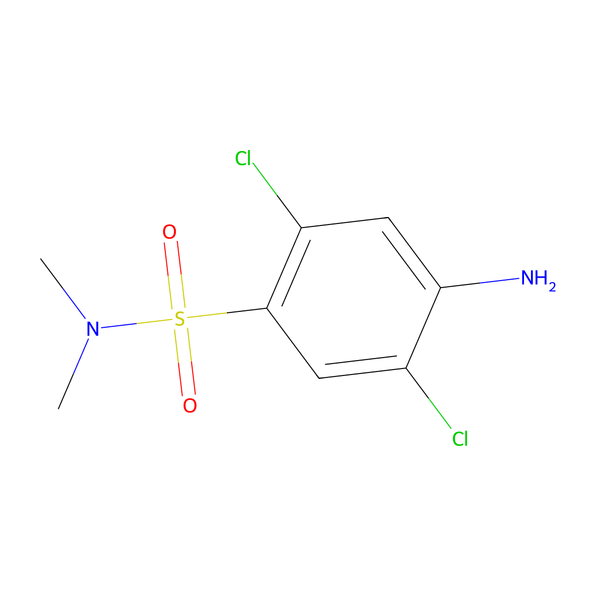 Benzenesulfonamide, 4-amino-2,5-dichloro-N,N-dimethyl- molecular structure, CAS 26175-68-8