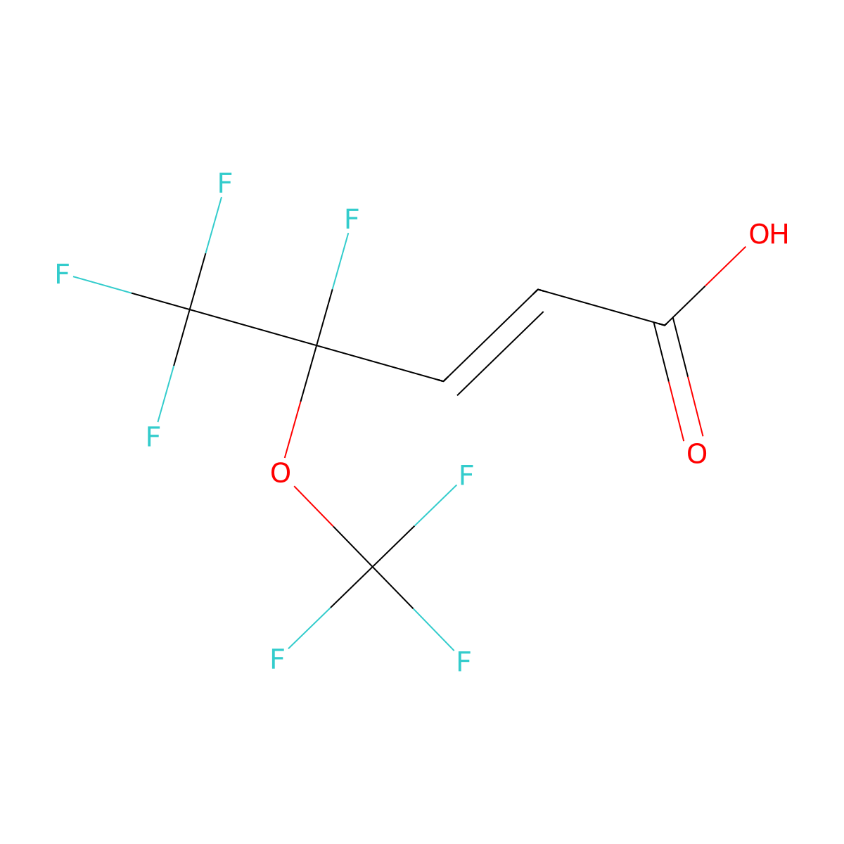 4,5,5,5-Tetrafluoro-4-(trifluoromethoxy)pent-2-enoic acid molecular structure, CAS 261760-20-7