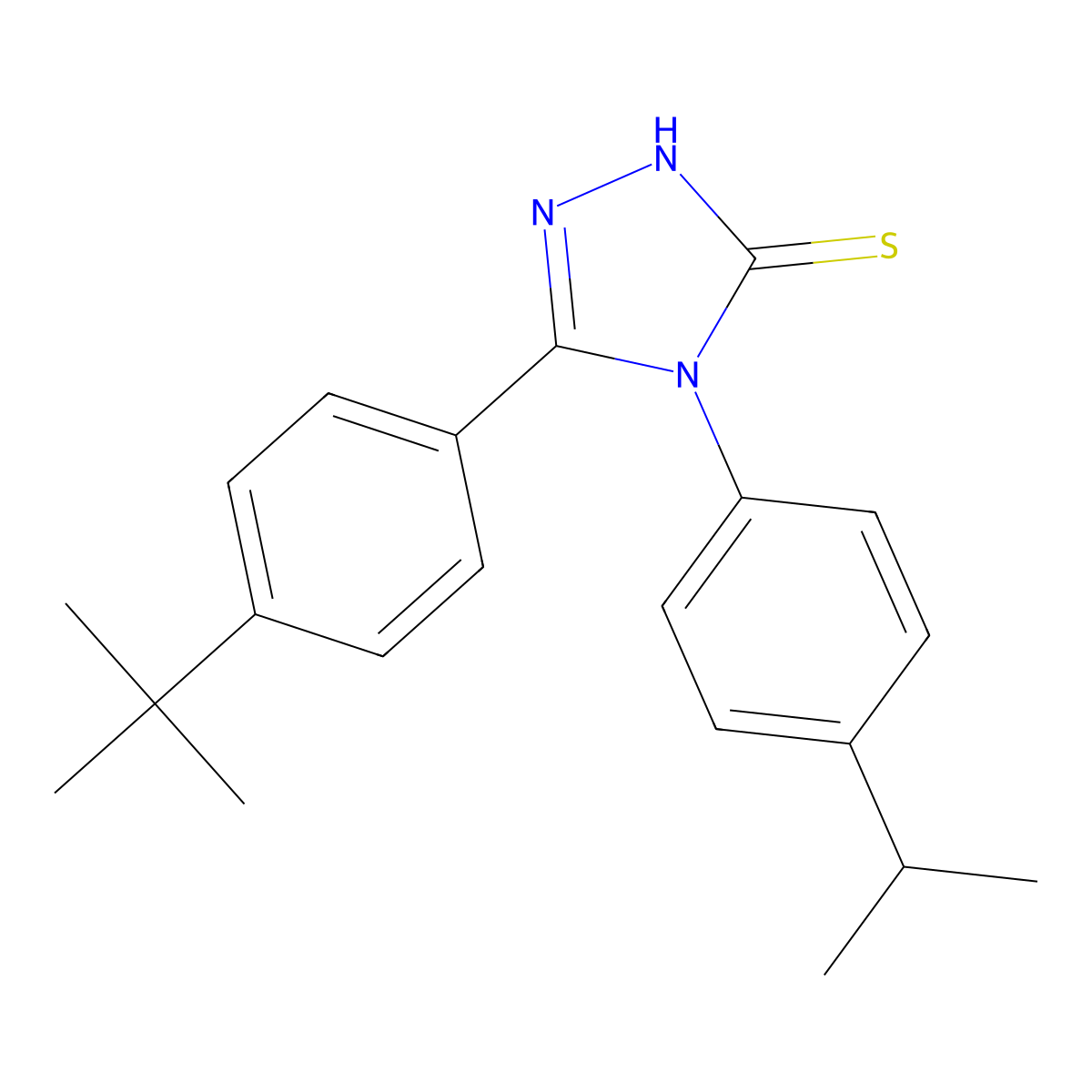 5-(4-tert-Butylphenyl)-4-(4-isopropylphenyl)-1,2,4-triazole-3-thiol molecular structure, CAS 261761-26-6