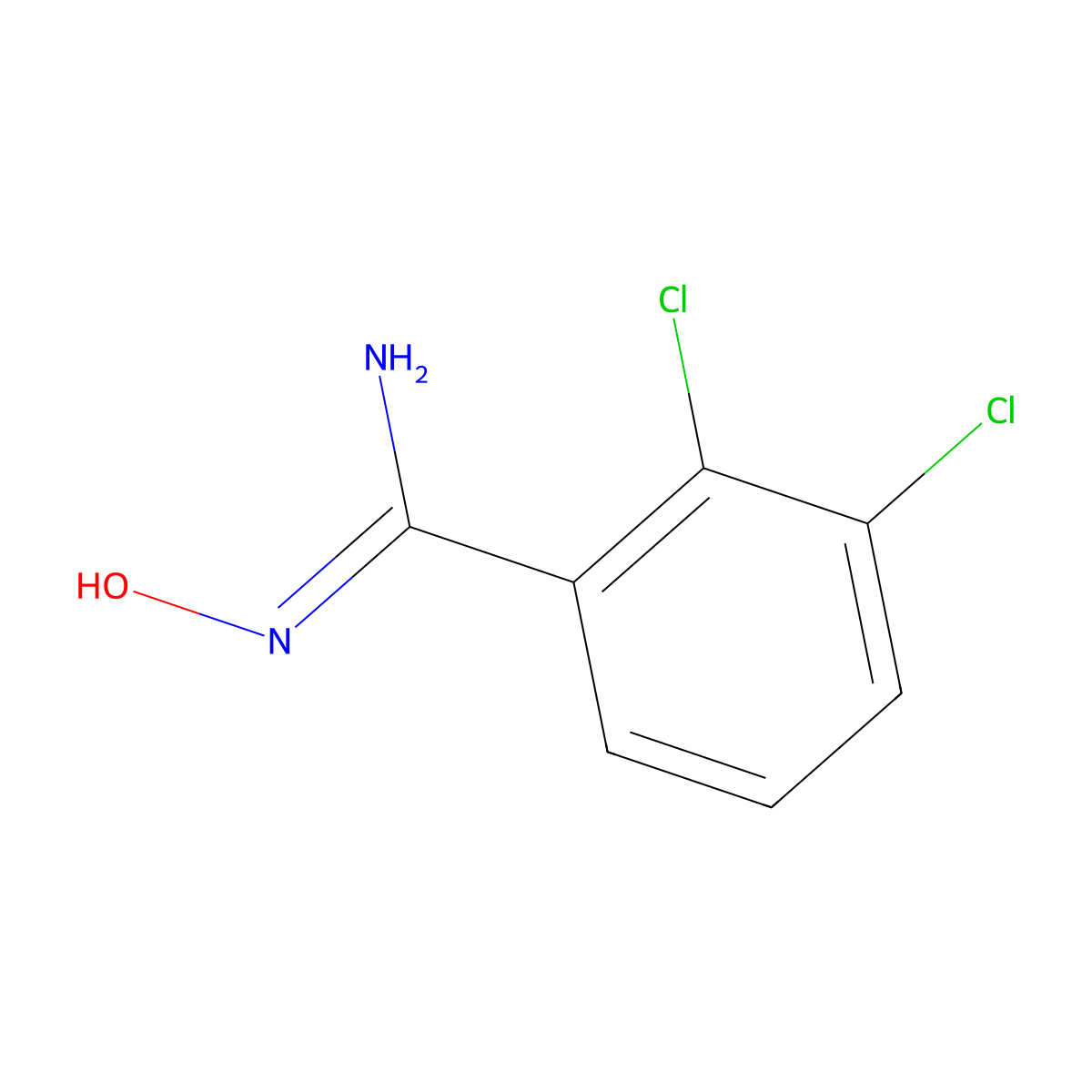 2,3-Dichloro-N'-hydroxybenzimidamide molecular structure, CAS 261761-55-1