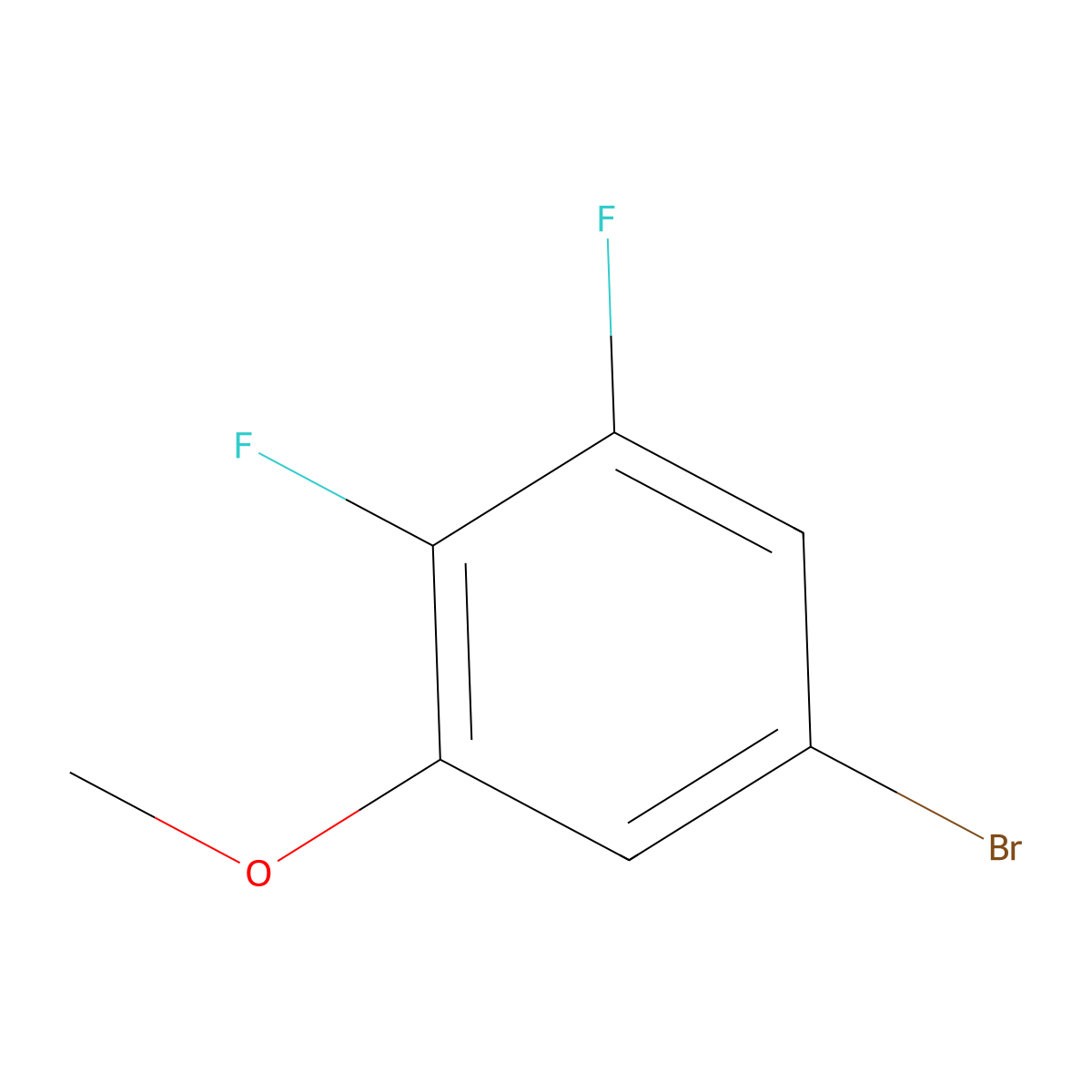 5-Bromo-1,2-difluoro-3-methoxybenzene molecular structure, CAS 261762-35-0