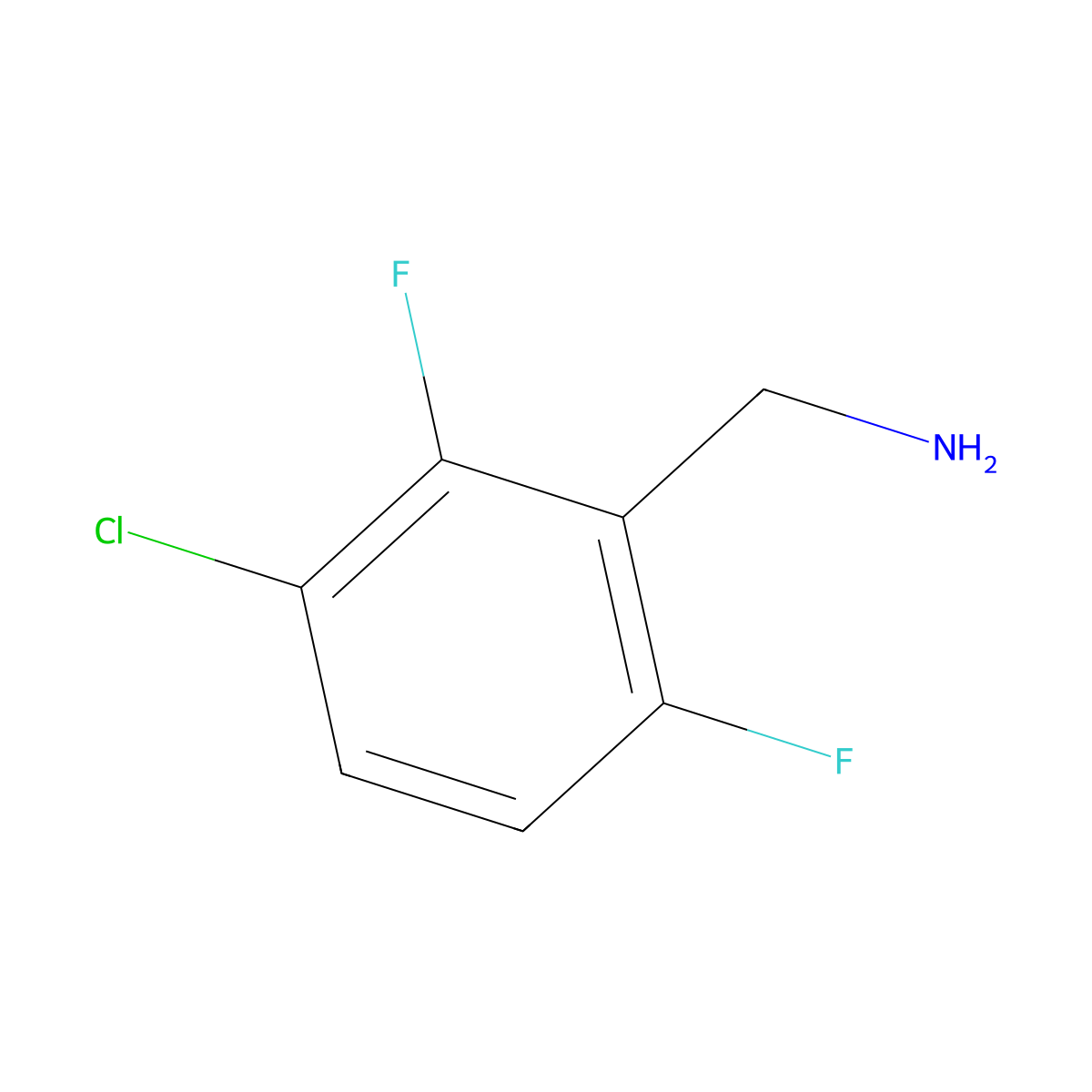3-Chloro-2,6-difluorobenzylamine molecular structure, CAS 261762-46-3