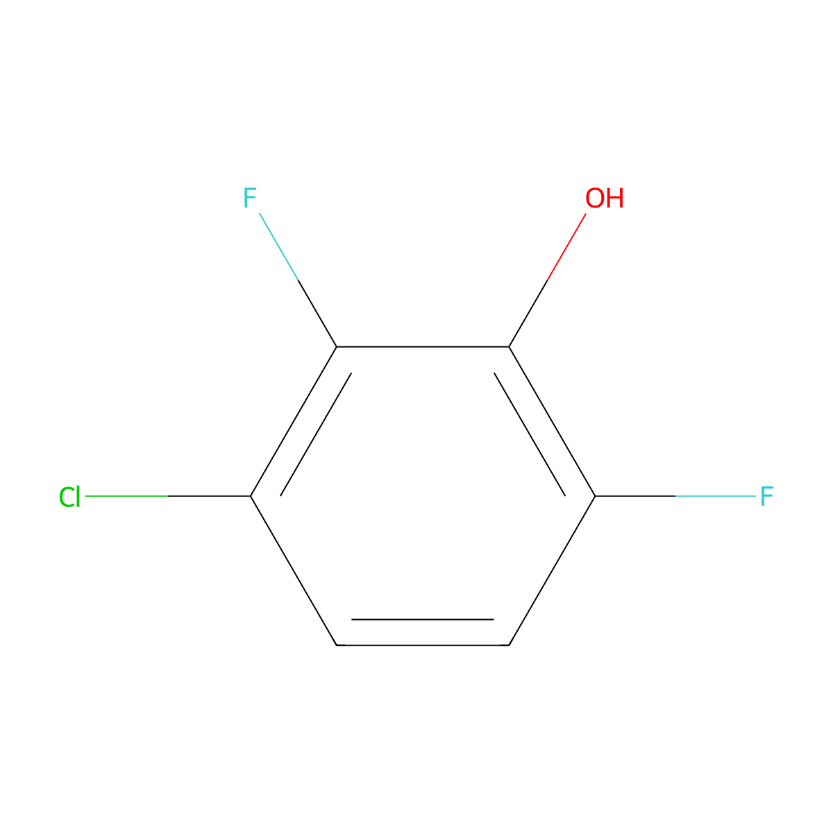 3-Chloro-2,6-difluorophenol molecular structure, CAS 261762-51-0