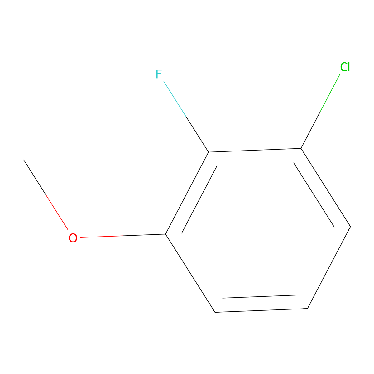3-Chloro-2-fluoroanisole molecular structure, CAS 261762-56-5