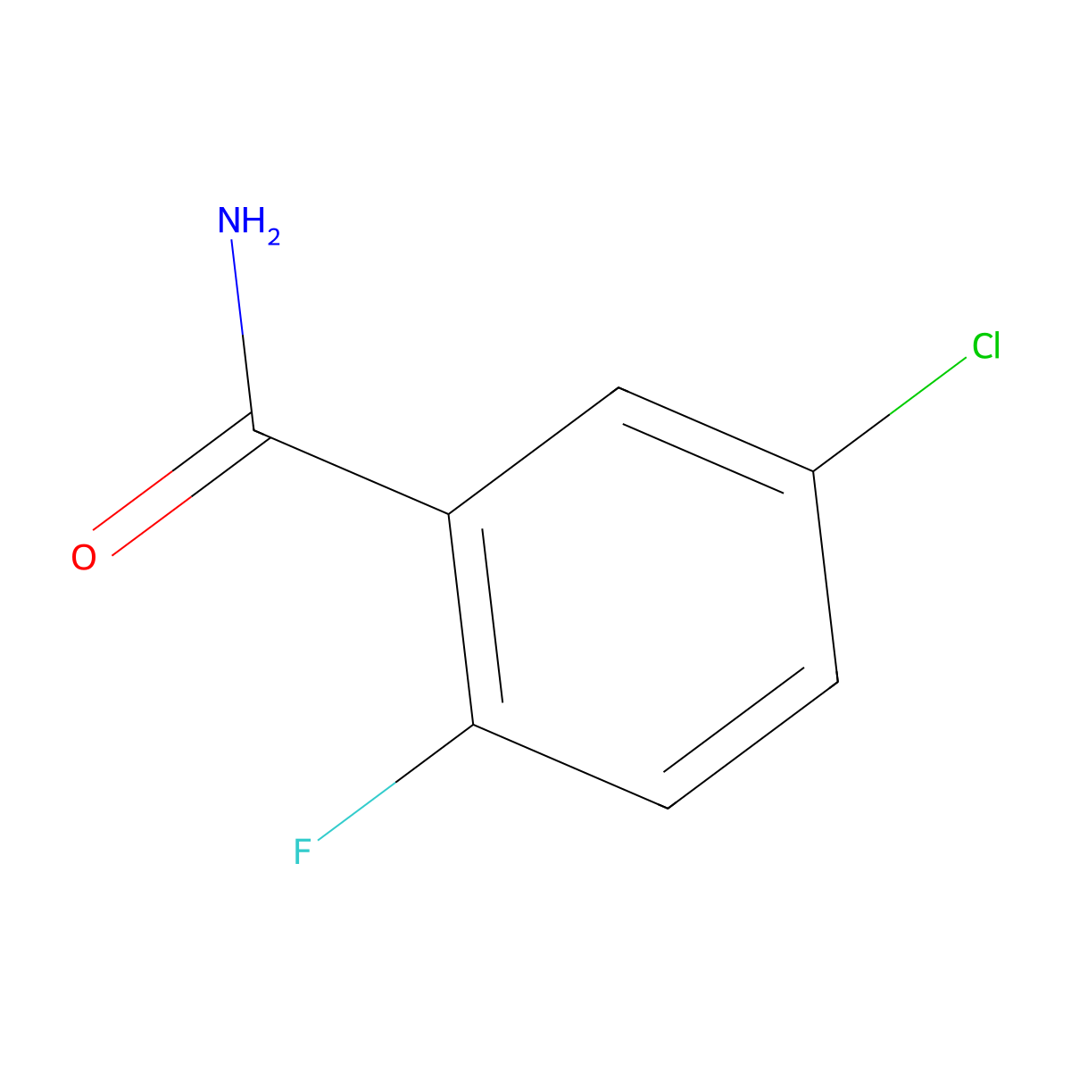 5-Chloro-2-fluorobenzamide molecular structure, CAS 261762-57-6