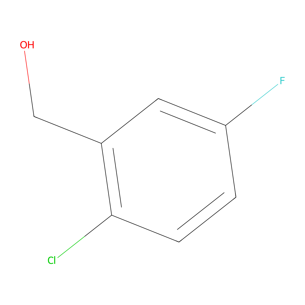 (2-Chloro-5-fluorophenyl)methanol molecular structure, CAS 261762-59-8