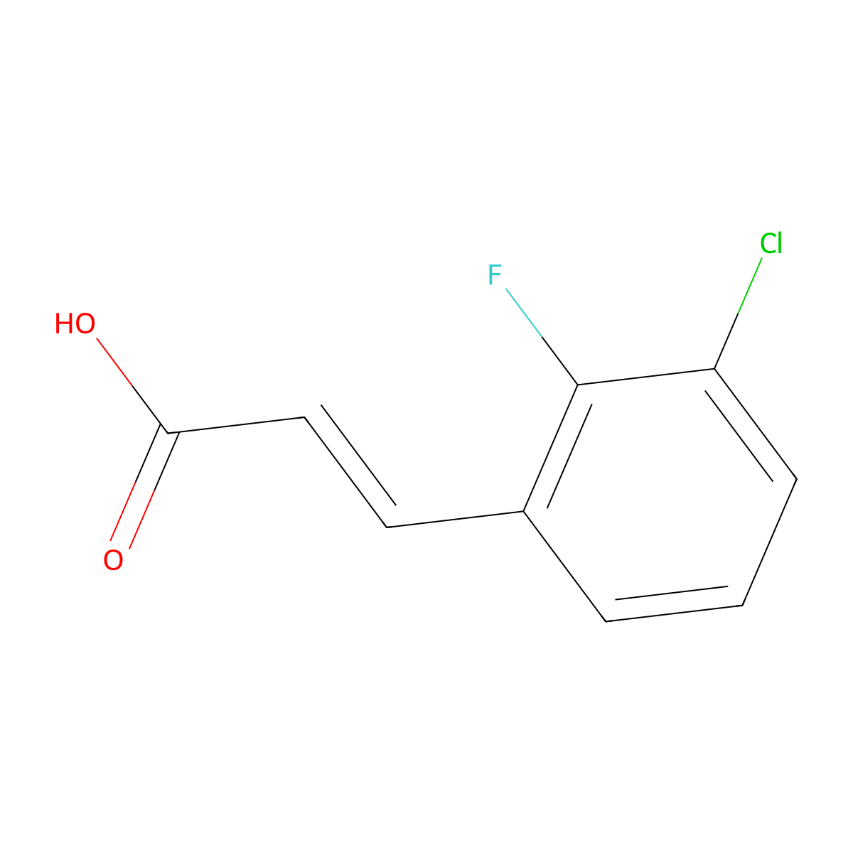 3-Chloro-2-fluorocinnamic acid molecular structure, CAS 261762-62-3