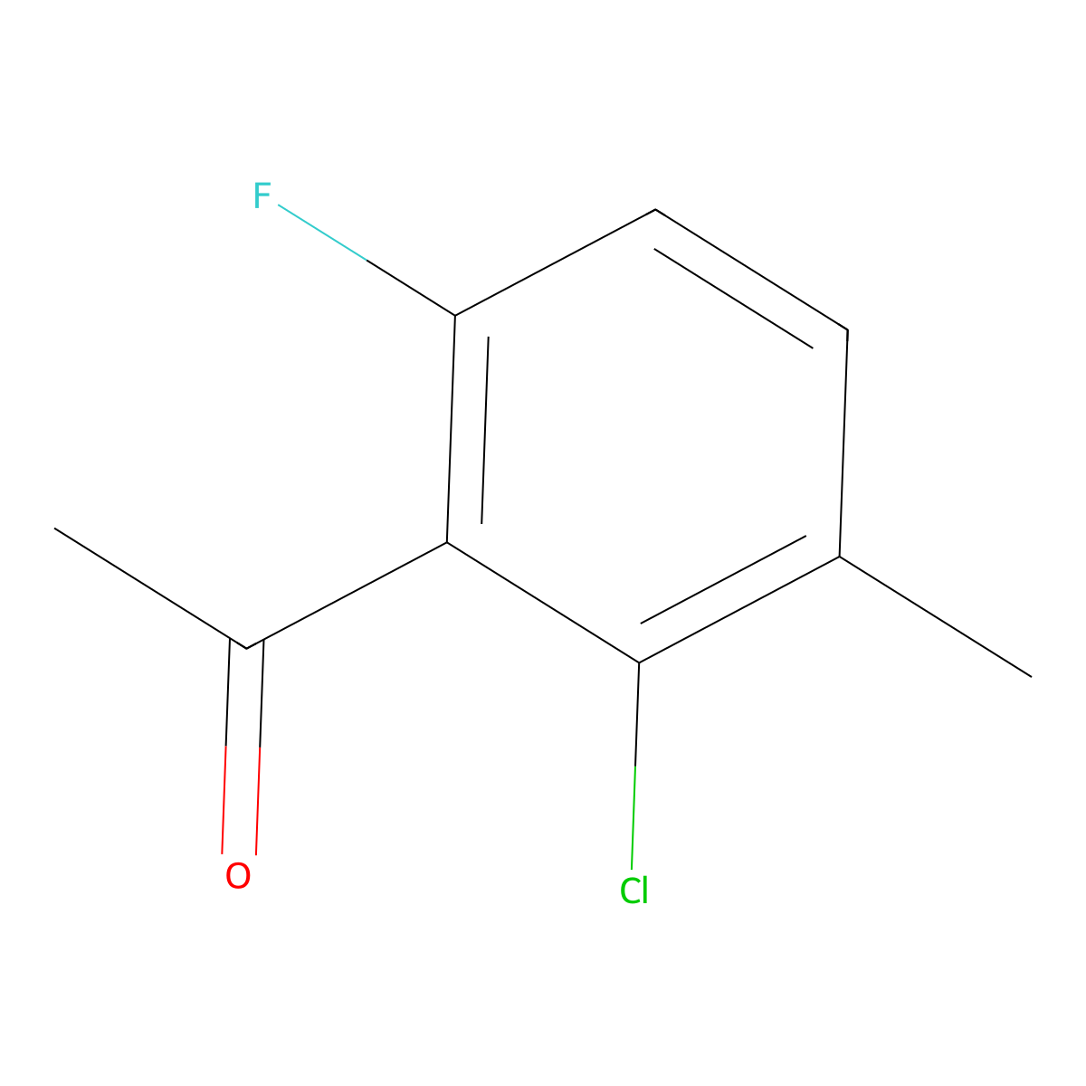 1-(2-Chloro-6-fluoro-3-methylphenyl)ethanone molecular structure, CAS 261762-63-4