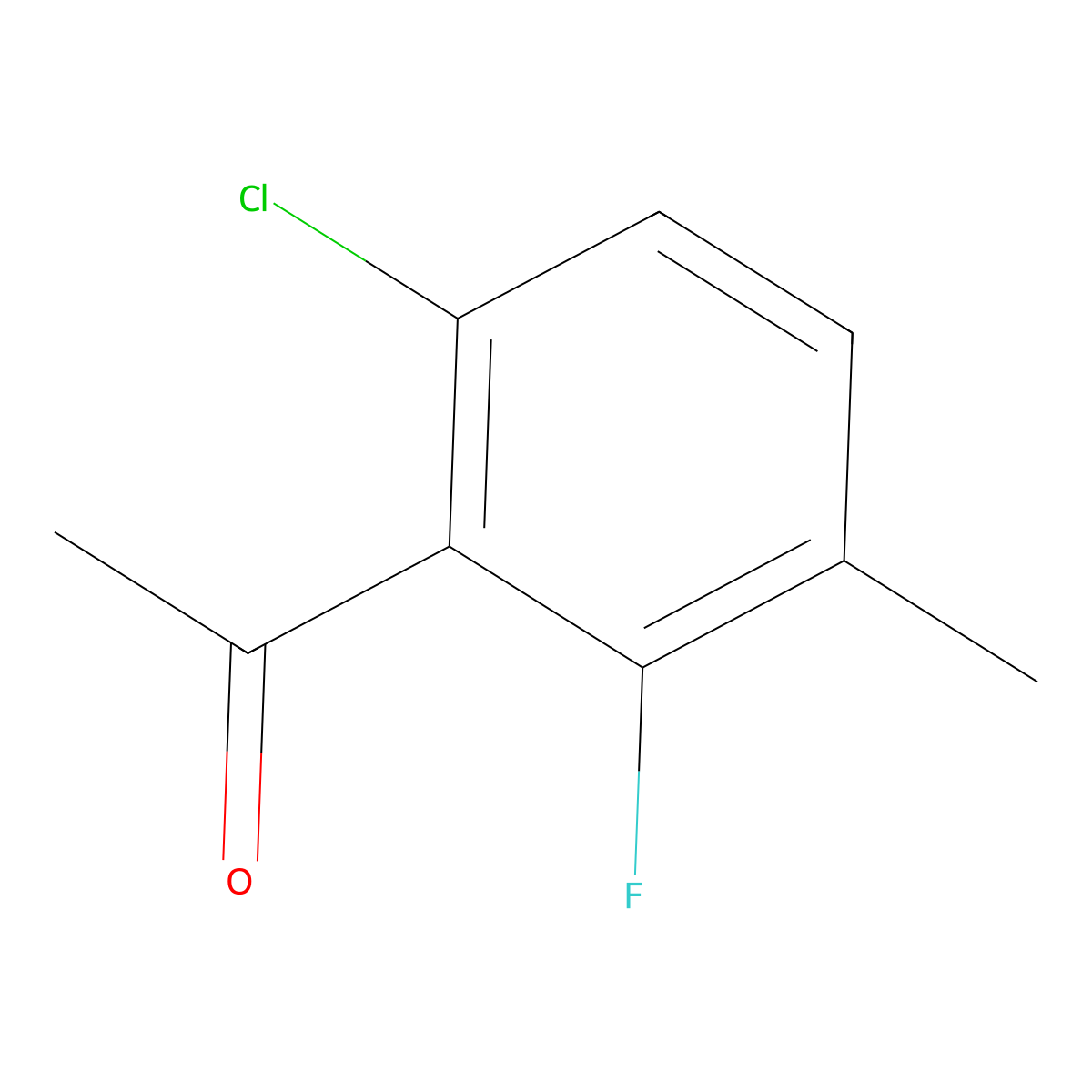 1-(6-Chloro-2-fluoro-3-methylphenyl)ethanone molecular structure, CAS 261762-78-1