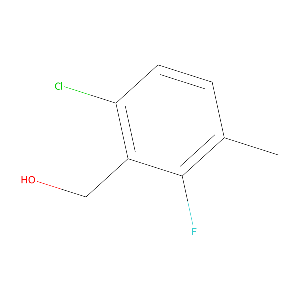 (6-Chloro-2-fluoro-3-methylphenyl)methanol molecular structure, CAS 261762-84-9