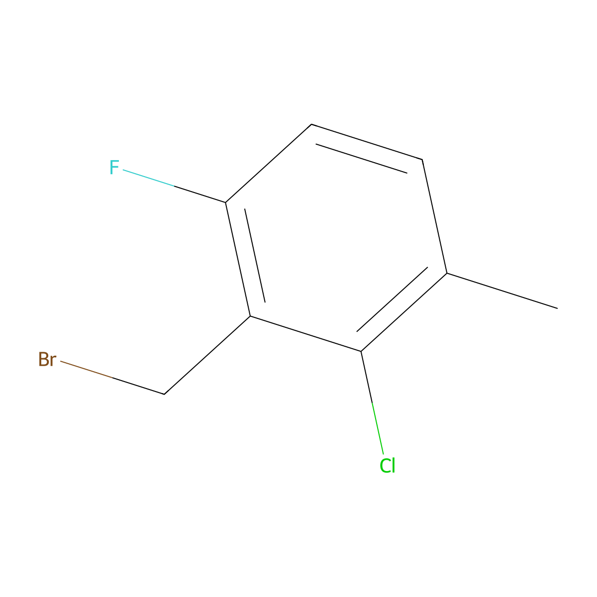 2-Chloro-6-fluoro-3-methylbenzyl bromide molecular structure, CAS 261762-87-2