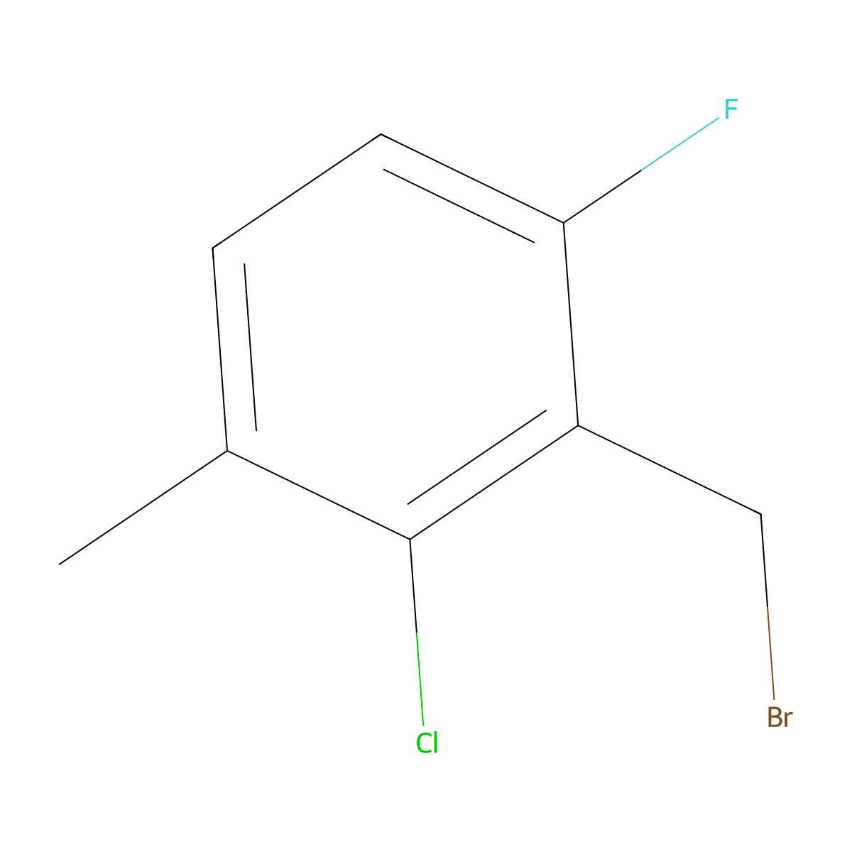 2-Chloro-6-fluoro-3-methylbenzyl bromide molecular structure, CAS 261762-87-2