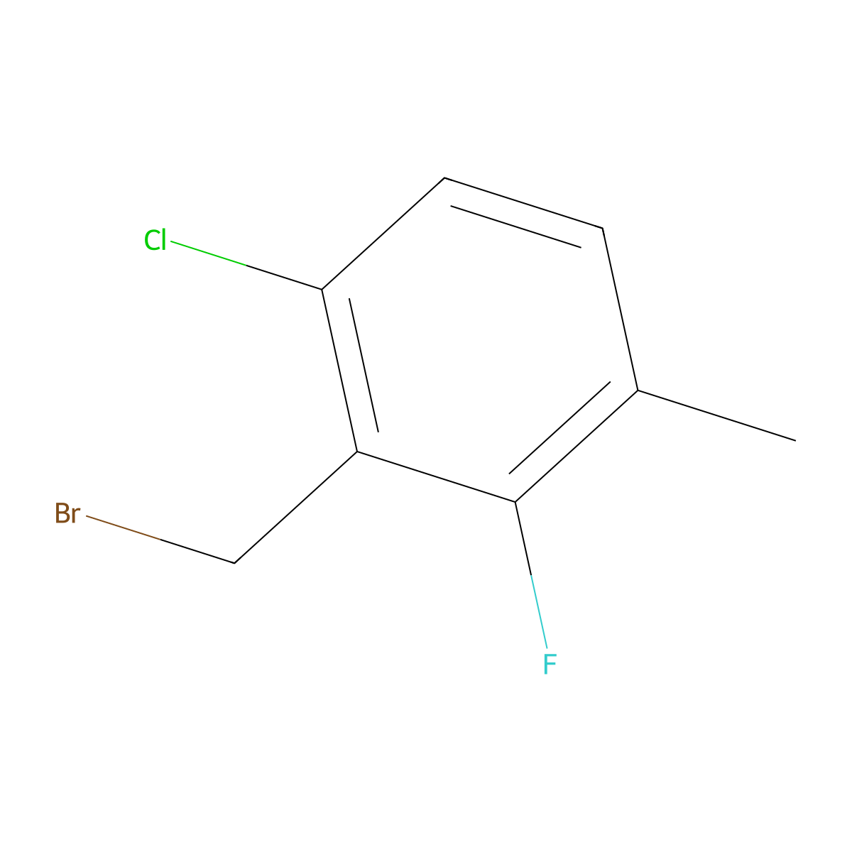6-Chloro-2-fluoro-3-methylbenzyl bromide molecular structure, CAS 261762-88-3