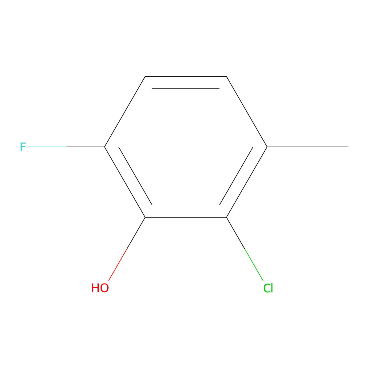 2-Chloro-6-fluoro-3-methylphenol molecular structure, CAS 261762-90-7