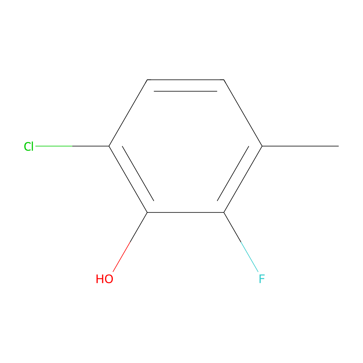 6-Chloro-2-fluoro-3-methylphenol molecular structure, CAS 261762-91-8