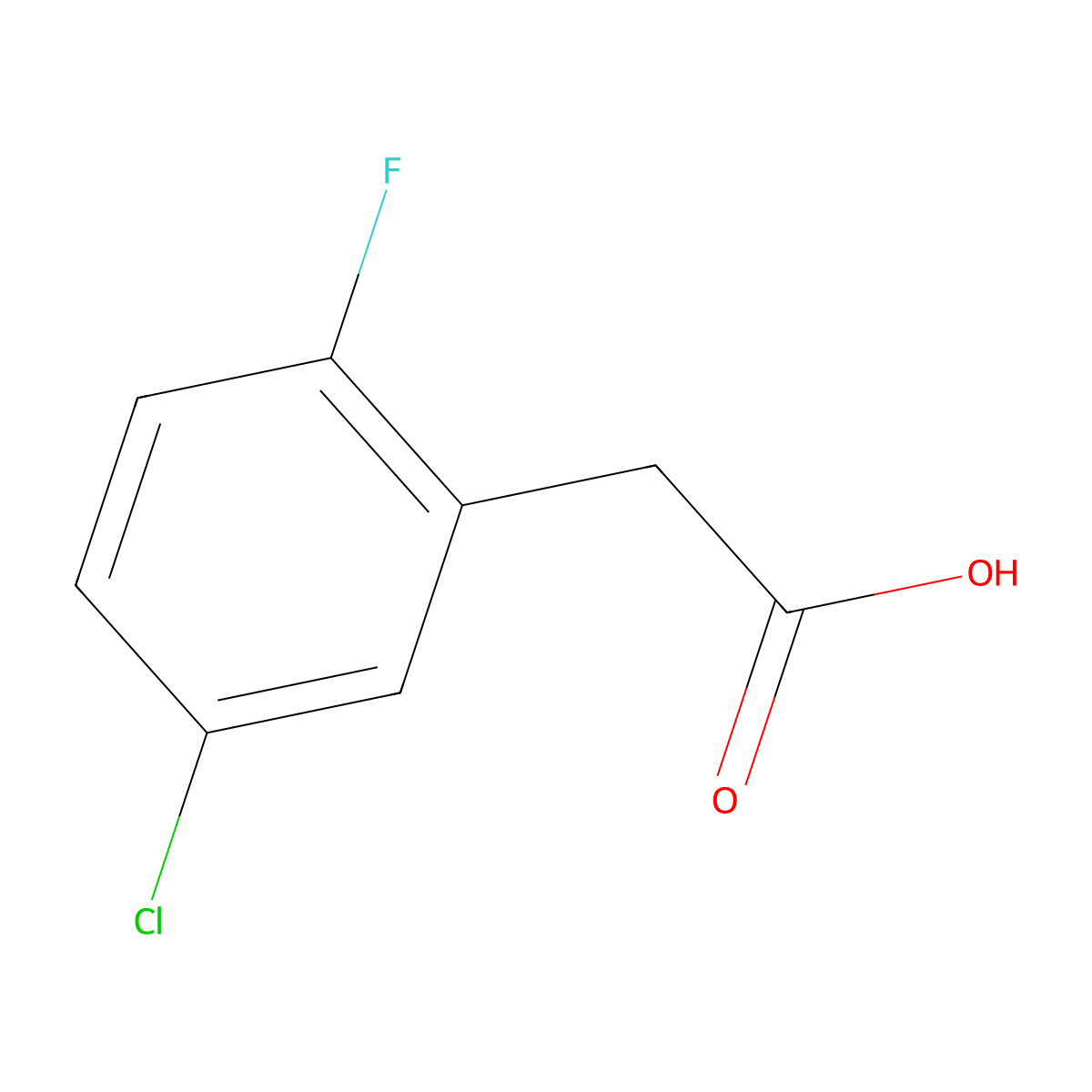 5-Chloro-2-fluorophenylacetic acid molecular structure, CAS 261762-97-4