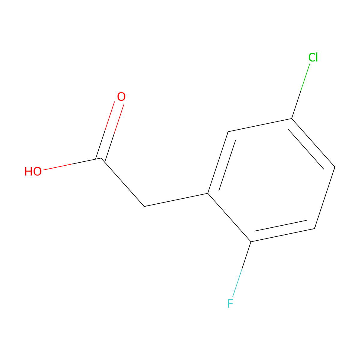 5-Chloro-2-fluorophenylacetic acid molecular structure, CAS 261762-97-4