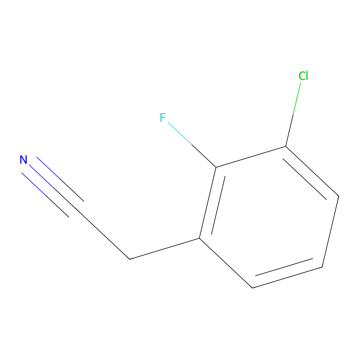 2-(3-Chloro-2-fluorophenyl)acetonitrile molecular structure, CAS 261762-98-5