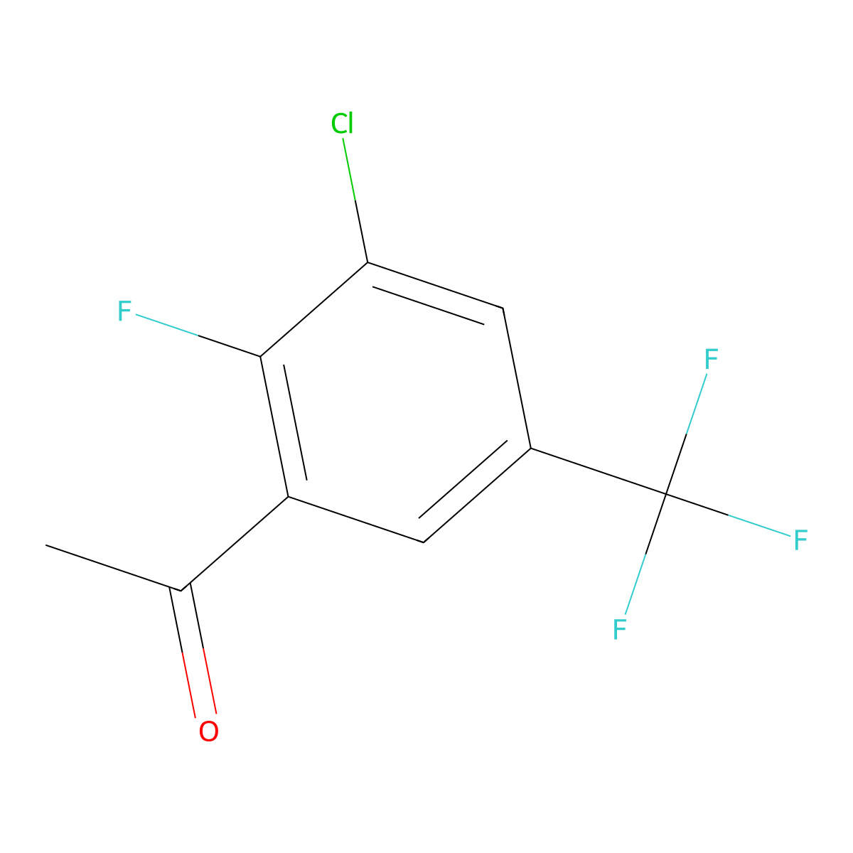 3'-Chloro-2'-fluoro-5'-(trifluoromethyl)acetophenone molecular structure, CAS 261763-00-2