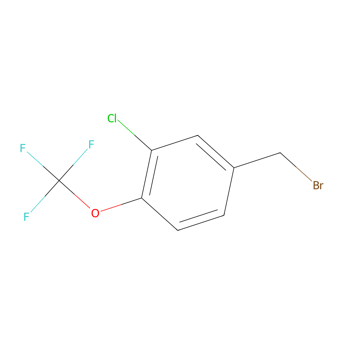 4-(Bromomethyl)-2-chloro-1-(trifluoromethoxy)benzene molecular structure, CAS 261763-18-2