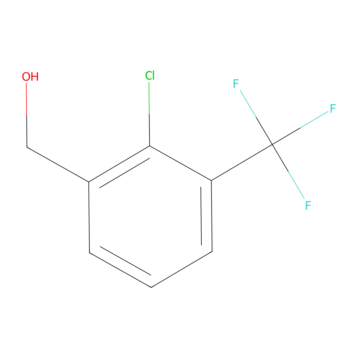2-Chloro-3-(trifluoromethyl)benzyl alcohol molecular structure, CAS 261763-20-6