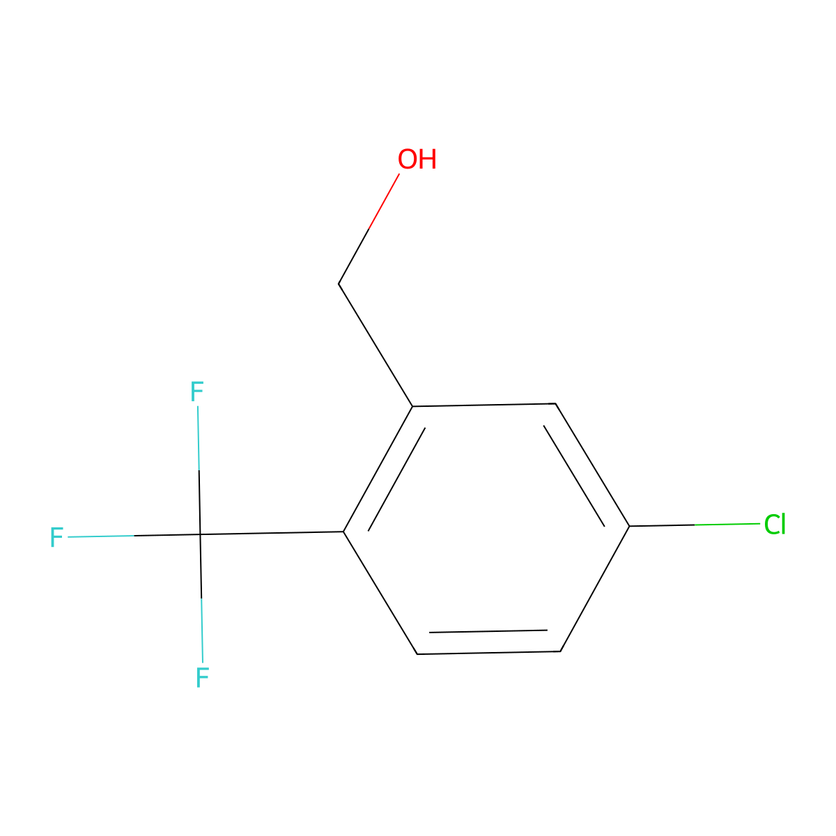 [5-Chloro-2-(trifluoromethyl)phenyl]methanol molecular structure, CAS 261763-21-7