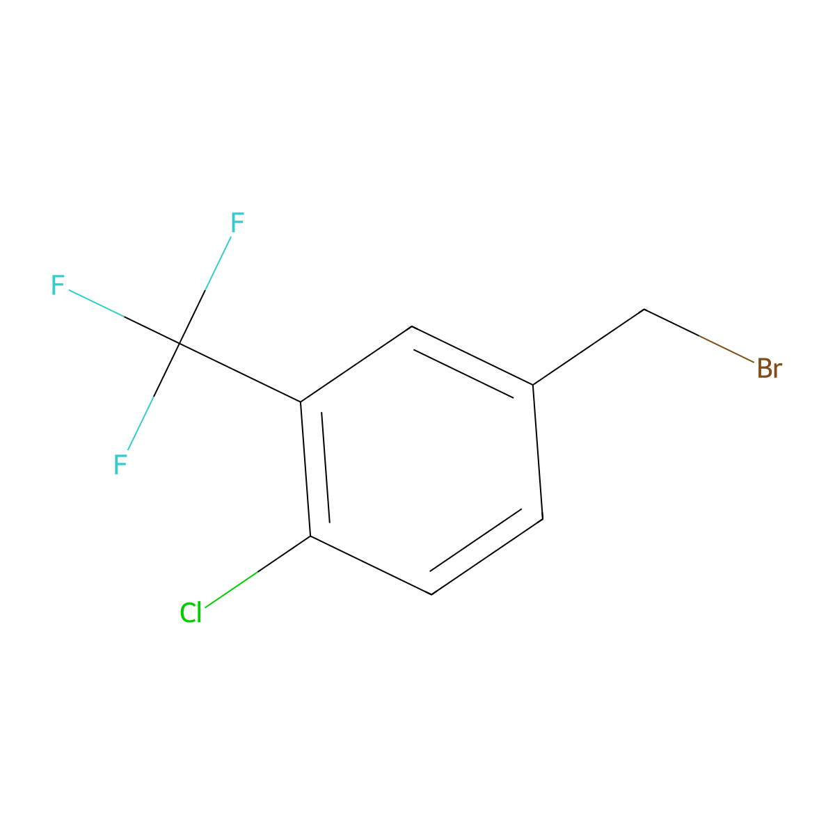 4-Chloro-3-(trifluoromethyl)benzyl bromide molecular structure, CAS 261763-23-9