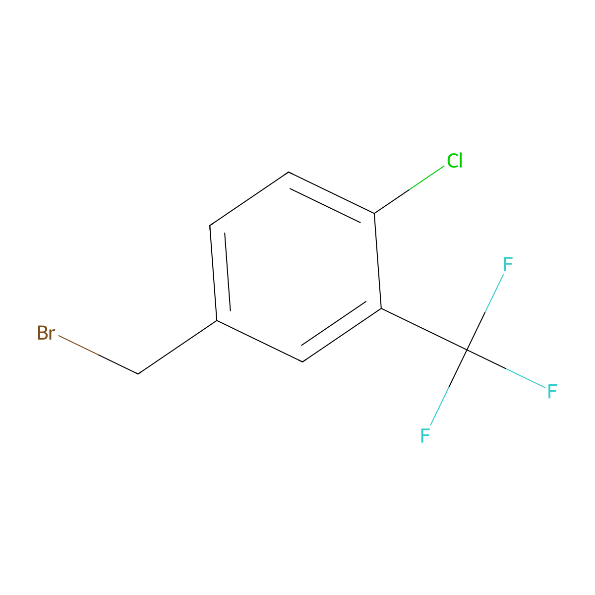 4-Chloro-3-(trifluoromethyl)benzyl bromide molecular structure, CAS 261763-23-9